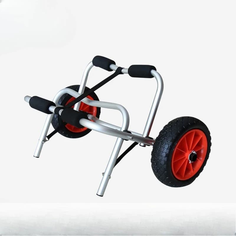 Tipo di cinghia per carrello con tiraggio a mano in plastica dura per rimorchio pieghevole in lega di alluminio per kayak