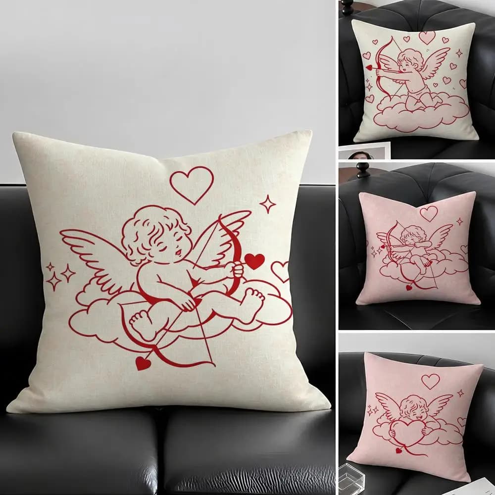 Set di fodere per cuscini Singer C-Cupid in lino naturale, decorazione tutto in uno per divano, camera da letto e sedia
