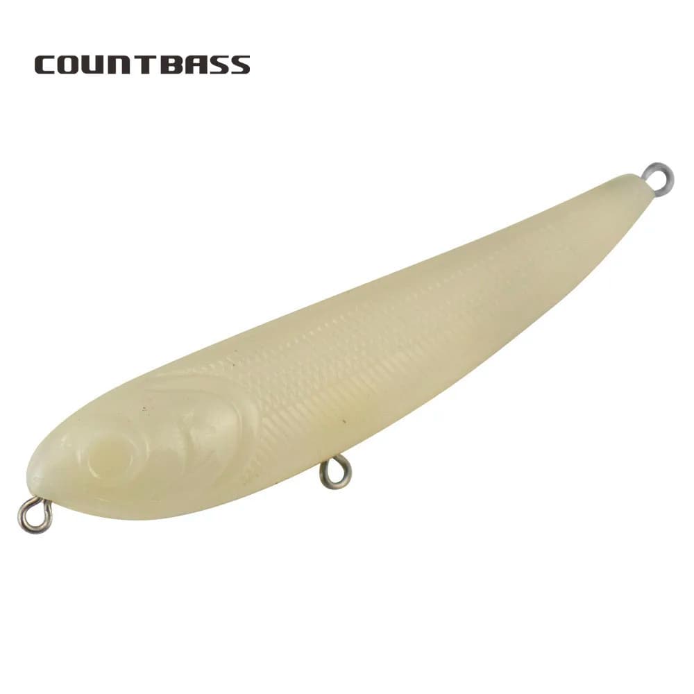 Countbass 10 pezzi esche rigide vuote 70mm/2.8" 4.7g/0.17oz, 100mm/3.9" 14.7g/0.52oz corpi da pesca non verniciati, Popper, Topwater