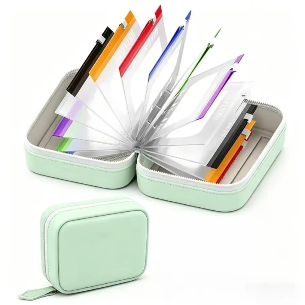 Portable Travel Medicine Vitamin Supplement Storage Case Weekly Pill Organizer Waterproof Color Coded Zipper Pouch
