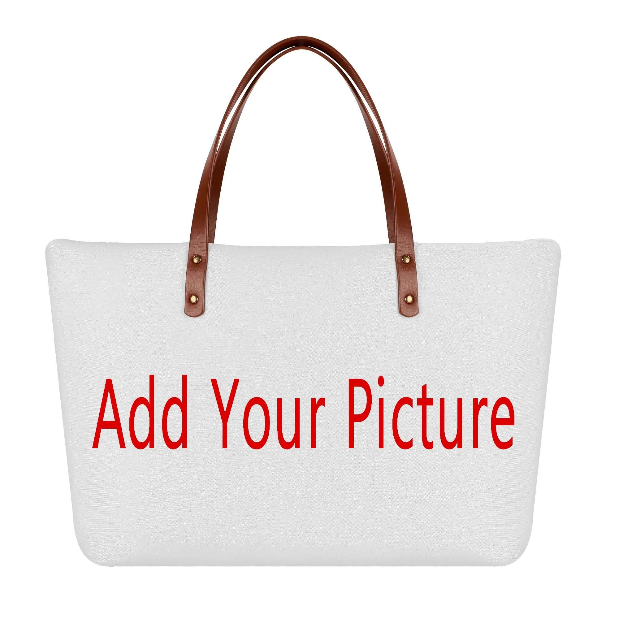 kkk Customized Pattern Text Logo Pu Handbag Large Capacity Single Shoulder Bag Wallet Set