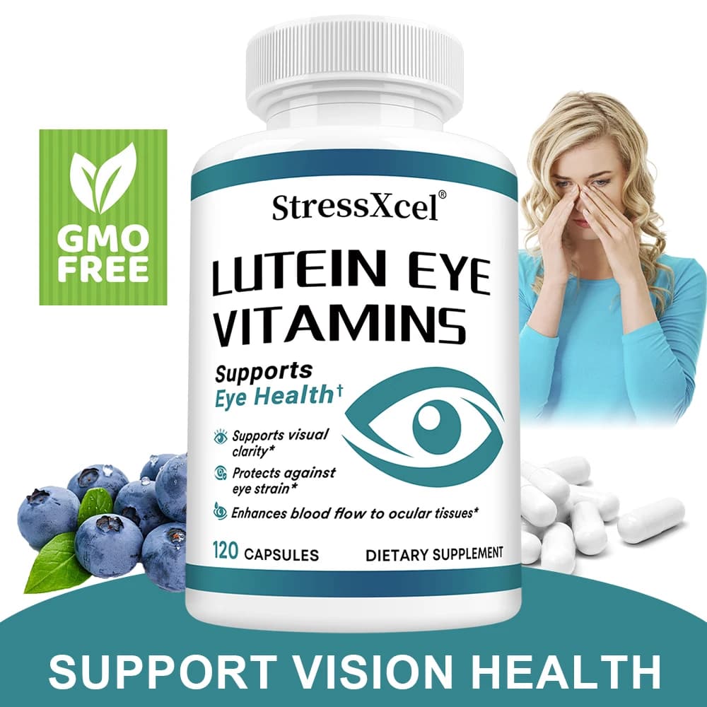 Lutein Supplement - Supports Eye Health, Helps Relieve Eye Fatigue, Non-GMO, Gluten Free, 120 Capsules