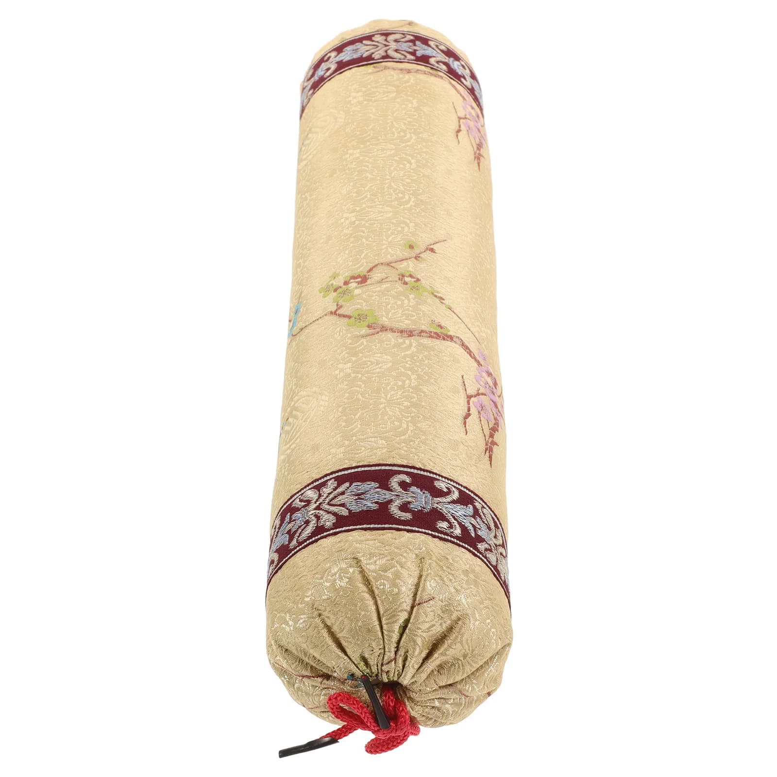 Cuscino Rotondo Piccolo Cinese con Riempimento in Gusci di Grano Saraceno, Supporto per Collo e Lombare, per Arredamento in Legno, Divano, Letto