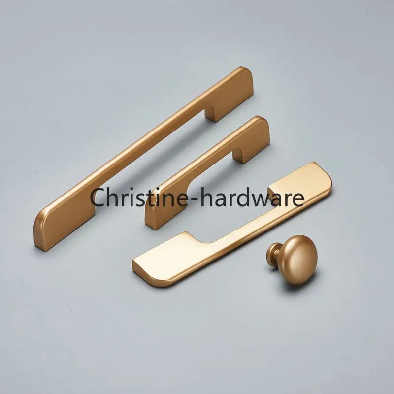 Maniglia per Mobile in Lega di Zinco Oro Spazzolato, Pomello Decorativo per Cassetti e Armadi da Cucina, Accessori per Mobili