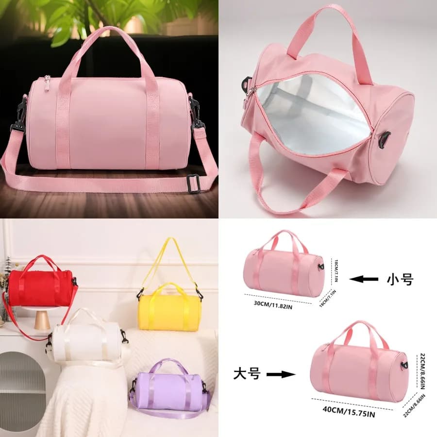 【Nuovo stile】Borsa da ballo alla moda, borsa sportiva per yoga, danza latina, fitness, borsa per abbigliamento e scarpe, zaino impermeabile, borsa a forma di barile