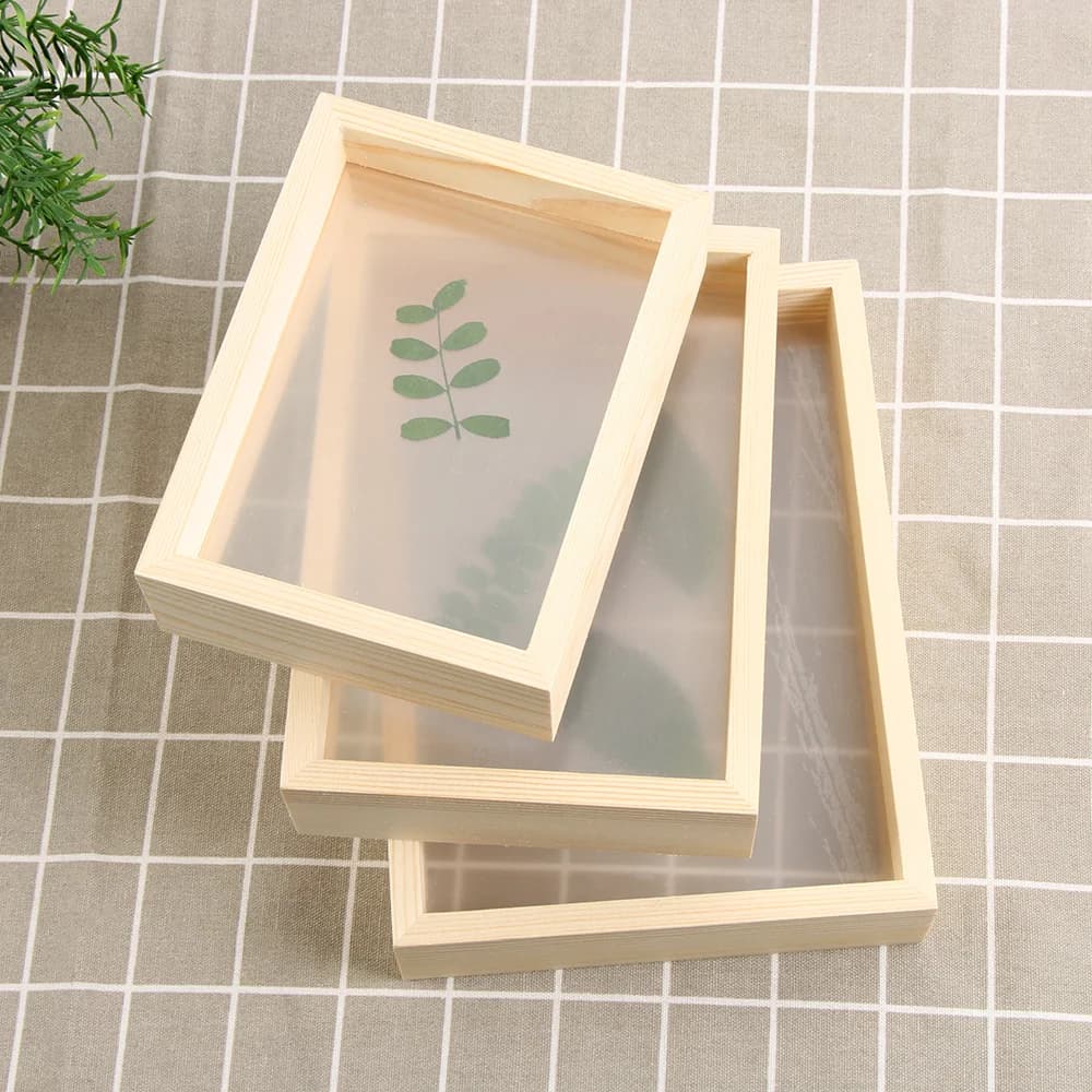 Cornice per foto in legno naturale arte legno matrimonio Mini cornici per immagini cornice per campioni di piante fai da te supporto per foto di famiglia decorazione per la casa