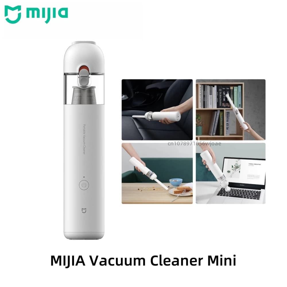 Mijia portable vacuum cleaner with 12000Pa high suction, wireless charging, one click dust removal, pet hair cleaning