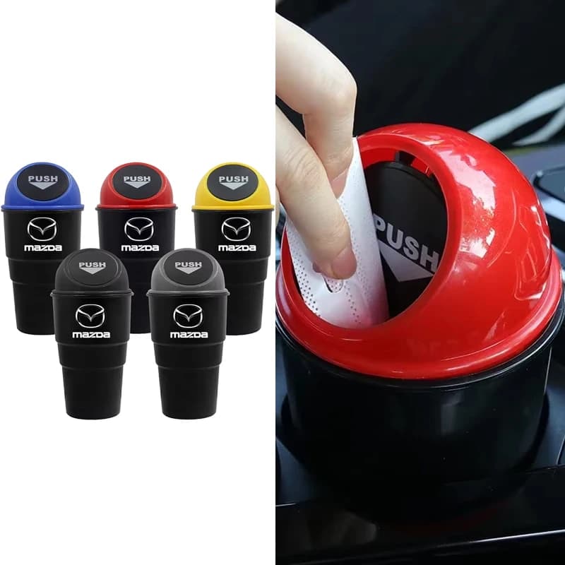 Bidone della spazzatura per auto Secchio di stoccaggio di vibrazione automatica Bidone della spazzatura per Mazda MS Speed CX4 6 Atenza 3 Axela MX5 CX7 CX5 CX9 323 RX8 626 CX30 Bt50