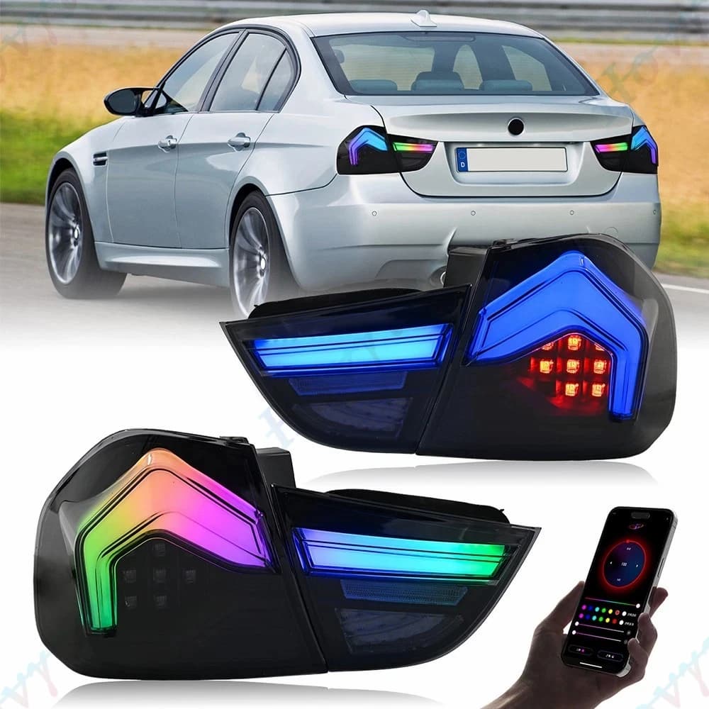Coppia di fanali posteriori a LED per BMW Serie 3 E90 2009 2010 2011-2012 E90 LCI Sedan Saloon, fanale posteriore, luce freno, fendinebbia, indicatore di direzione