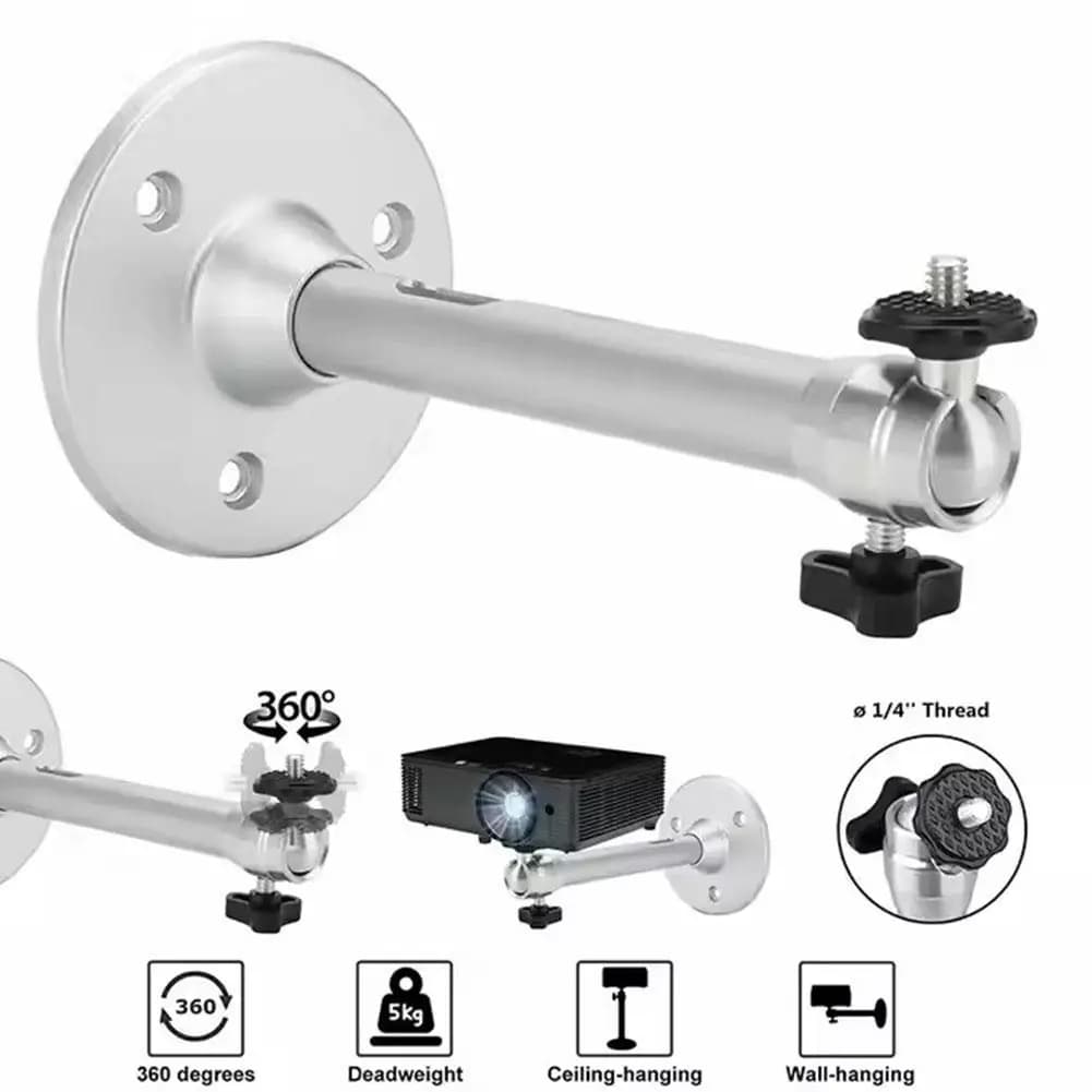 6mm Single-Piece Room 21cm Tripod Projector Metal Wall Mounting 1/4 Hook Mounting Kit TD90 TD60 P62 Mini Camera Bracket