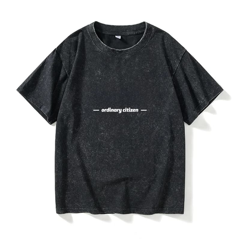 Casual Cotton round Neck Short Sleeve T-Shirt Unisex Loose Fit Summer Comfortable Breathable Text Print Tee for Men And Women