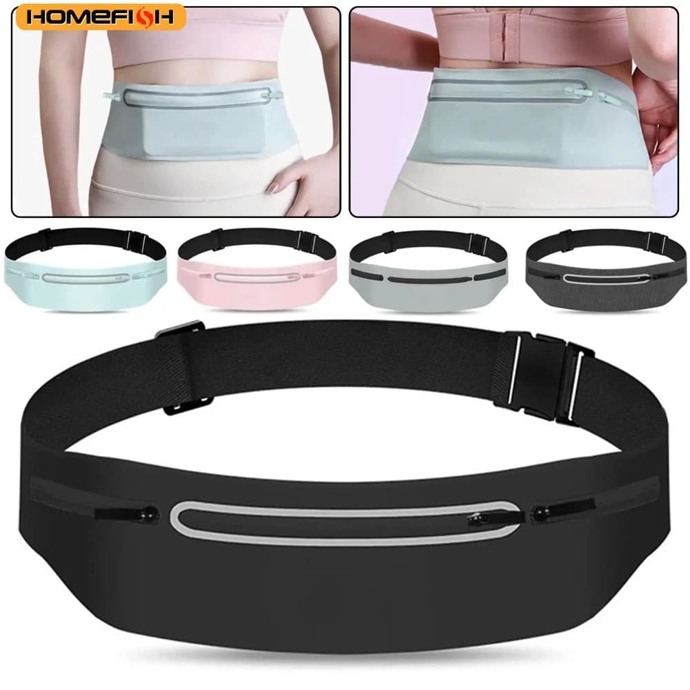 Waterproof Running Waist Bag with Adjustable Belt, Men's and Women's Sottile Bag, Portable Cell Phone Holder for Jogging, Gym and Sport