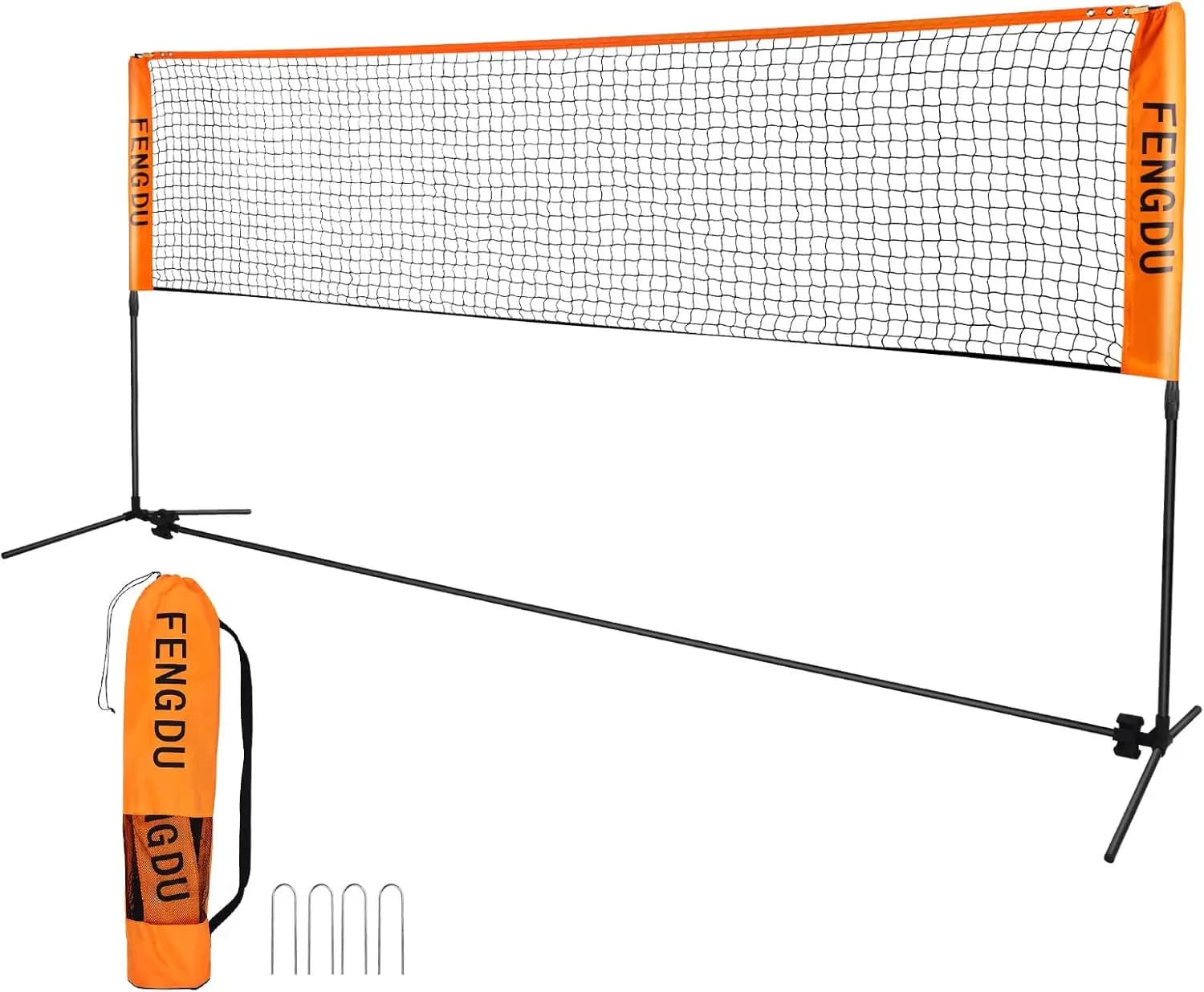 Adjustable Portable Sport Network Set for Badminton, Volleyball, Tennis - Easy to Fit with Poles and Bag