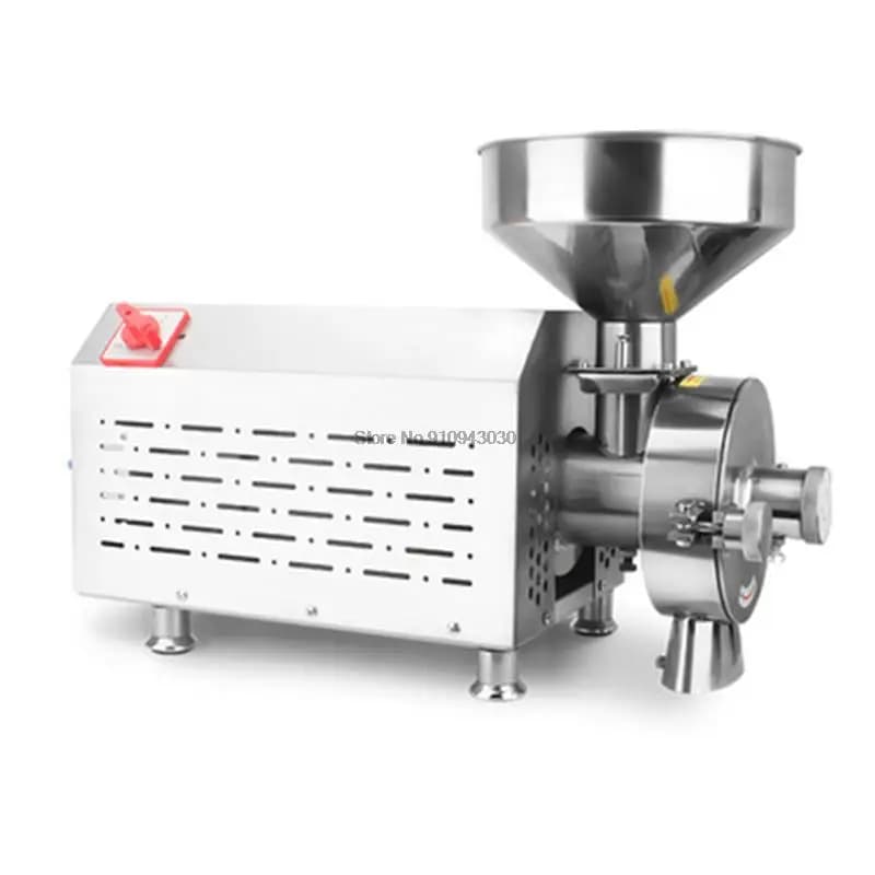 High efficiency commercial Grain Grinder,stainless steelgrinding machine for spices/corn/soybean 20-40KG/h 1420r-min 2500W/3000W