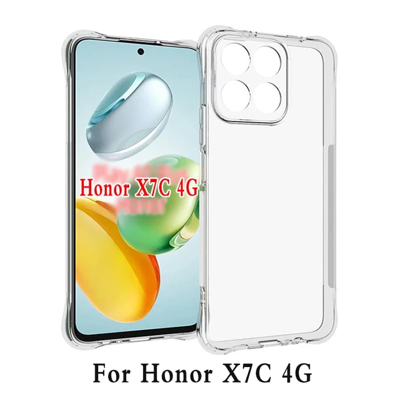 Honor X7C 4G ALT LX2 Custodia Air Cushion Antiurto Airbag Custodia posteriore in silicone TPU trasparente per Honor X7C HonorX7C 4G ALT-LX2