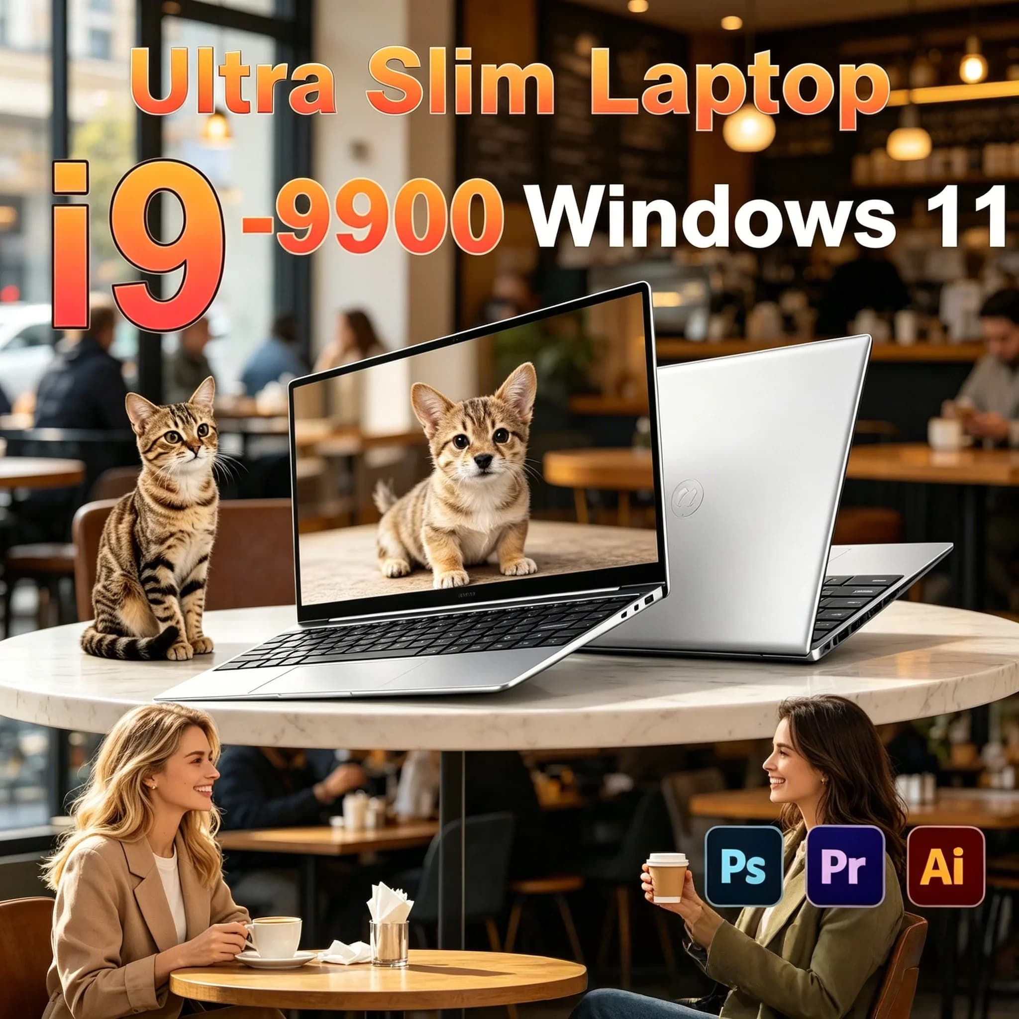 Notebook Premium 15.6 Pollici Full HD con Processore Intel I9-9900, Prestazioni Potenti per Casa, Ufficio e Gaming