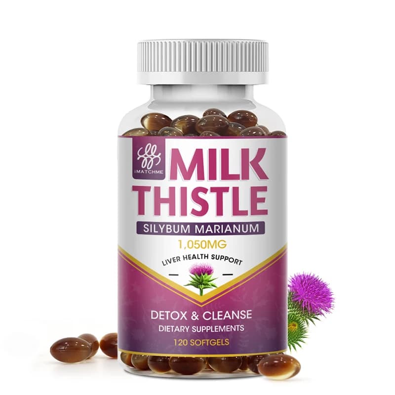 Integratore di supporto per la salute del fegato Cardo mariano Estratto di radice di tarassaco Antiossidante Detox Migliora la funzione Vitamine e minerali