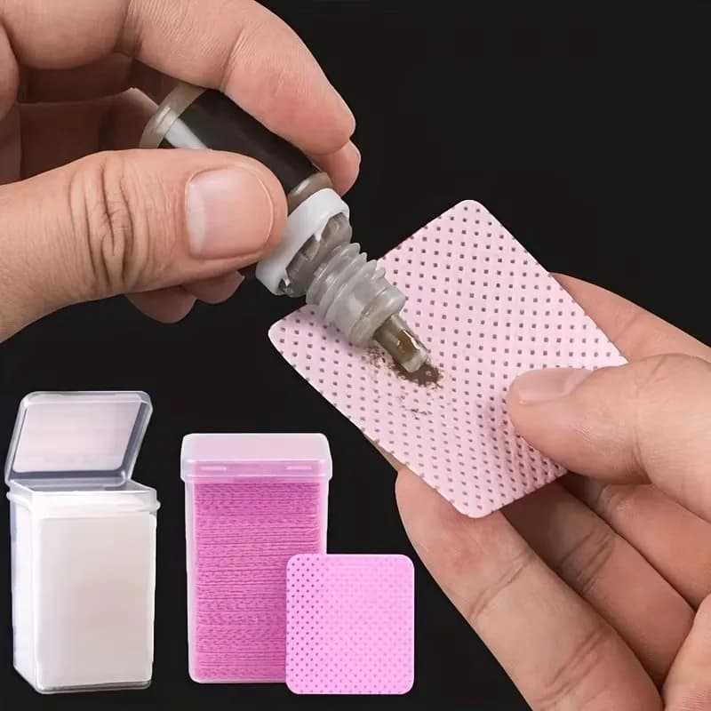 200 pieces/box nail wipes without hair, glue pads for extension eyelashes, cleaning cloth, nonwoven fabric, nail glue, cotton pads for oil removal