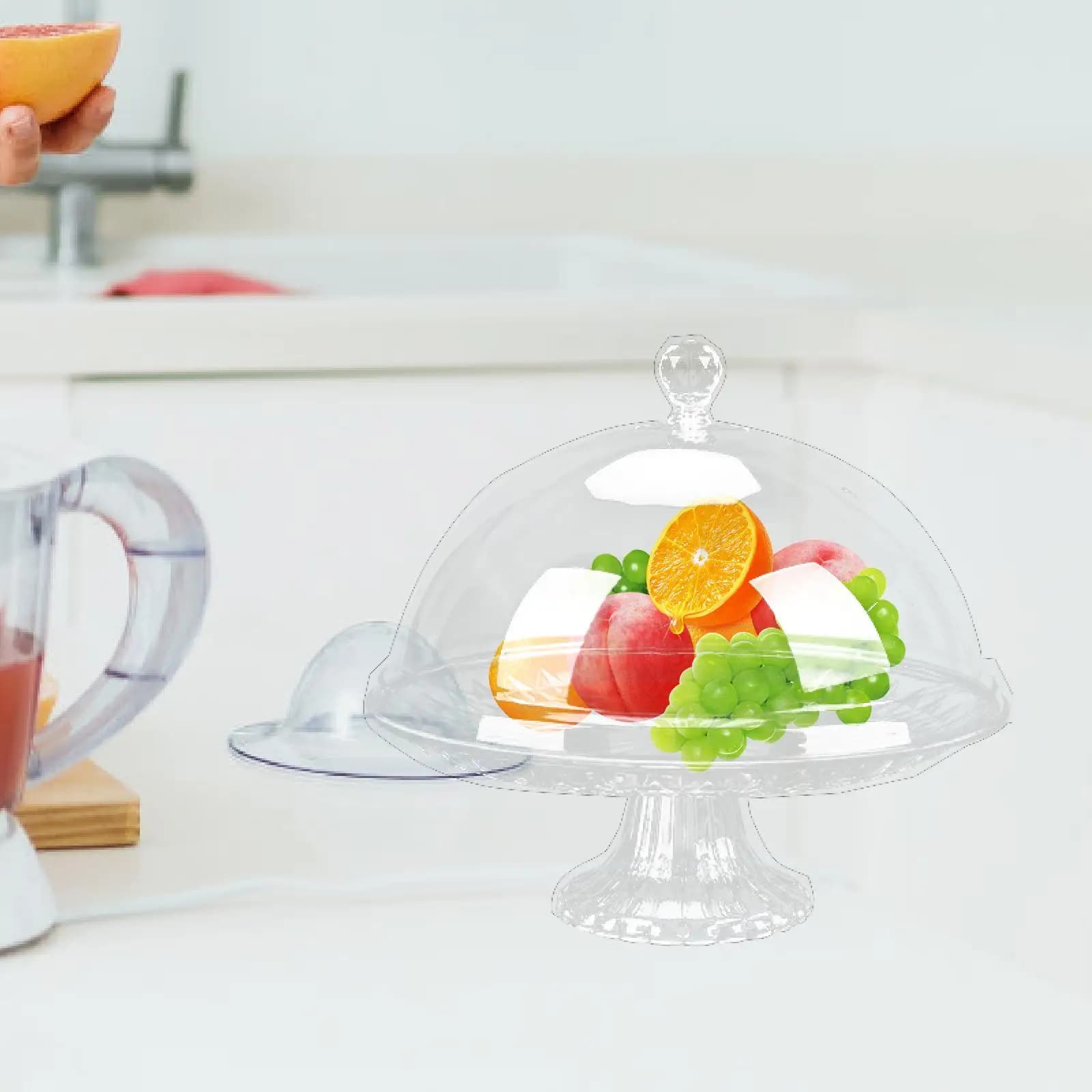 Serving Plate Platter Multifunctional Versatile Cake Stand Dried Fruit Salad Plate for Food Holiday Treat Pastries Cake Veggie