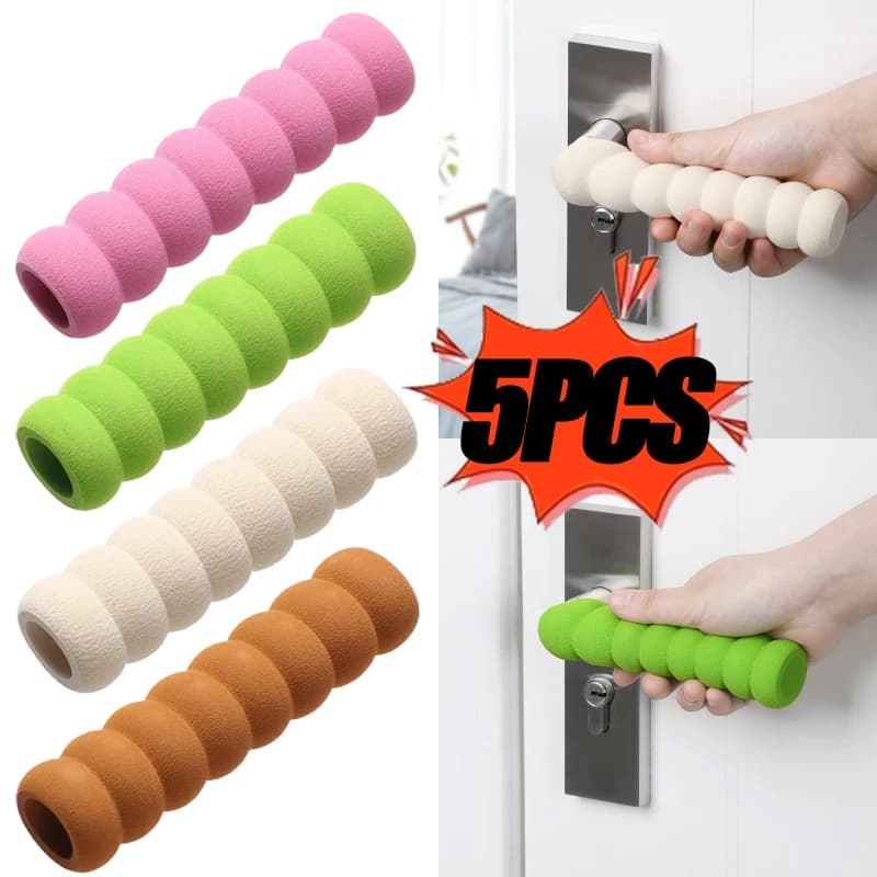 5/1PCS Morbido Gomma EVA Crash Pad Maniglia Della Porta Fermaporta Rotonda Manopola Della Porta Copertura In Schiuma Protezione Per Mobili di Sicurezza Del Bambino Senza Statico Carino