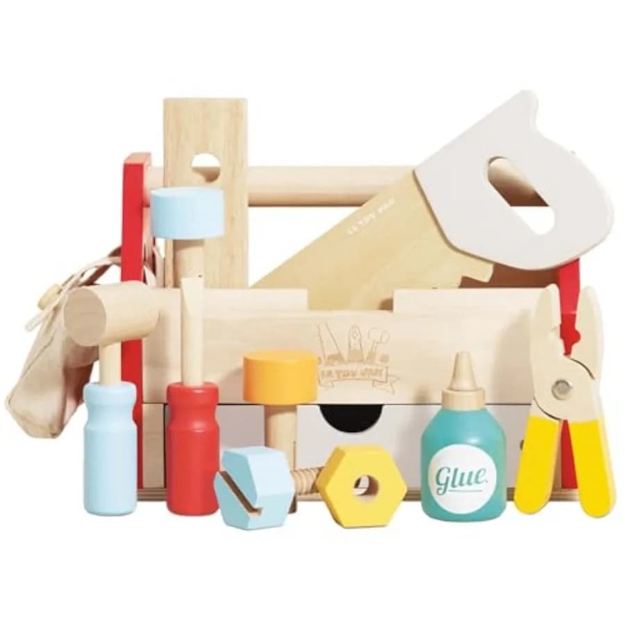 Le Toy Van - Set Educativo in Legno con Attrezzi per Auto e Costruzioni, Gioco di Ruolo per Bambini, Utensili in Legno per Gioco di Imitazione - Adatto