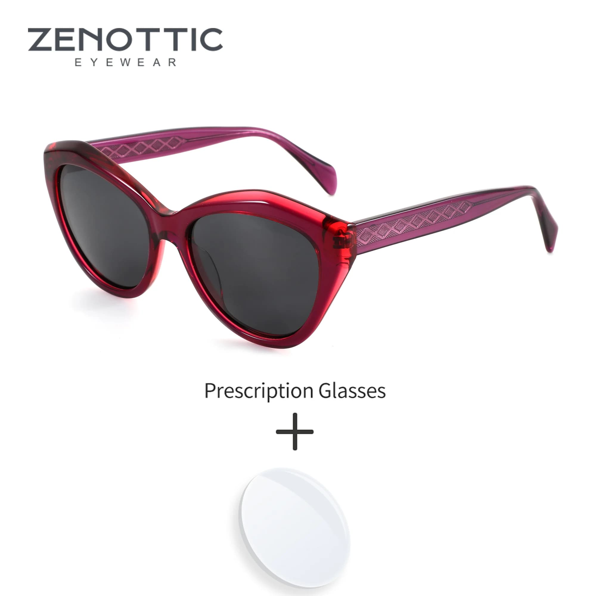 ZENOTTIC Women's sunglasses with progressive polarized lenses, UV400 acetate frame for outdoor driving