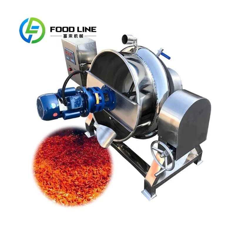 Bollitore Elettrico a Gas Personalizzato per Alimenti con Camicia di Riscaldamento, Pentola per Cottura a Olio Termotrasferibile, Attrezzatura Commerciale per Mescolamento