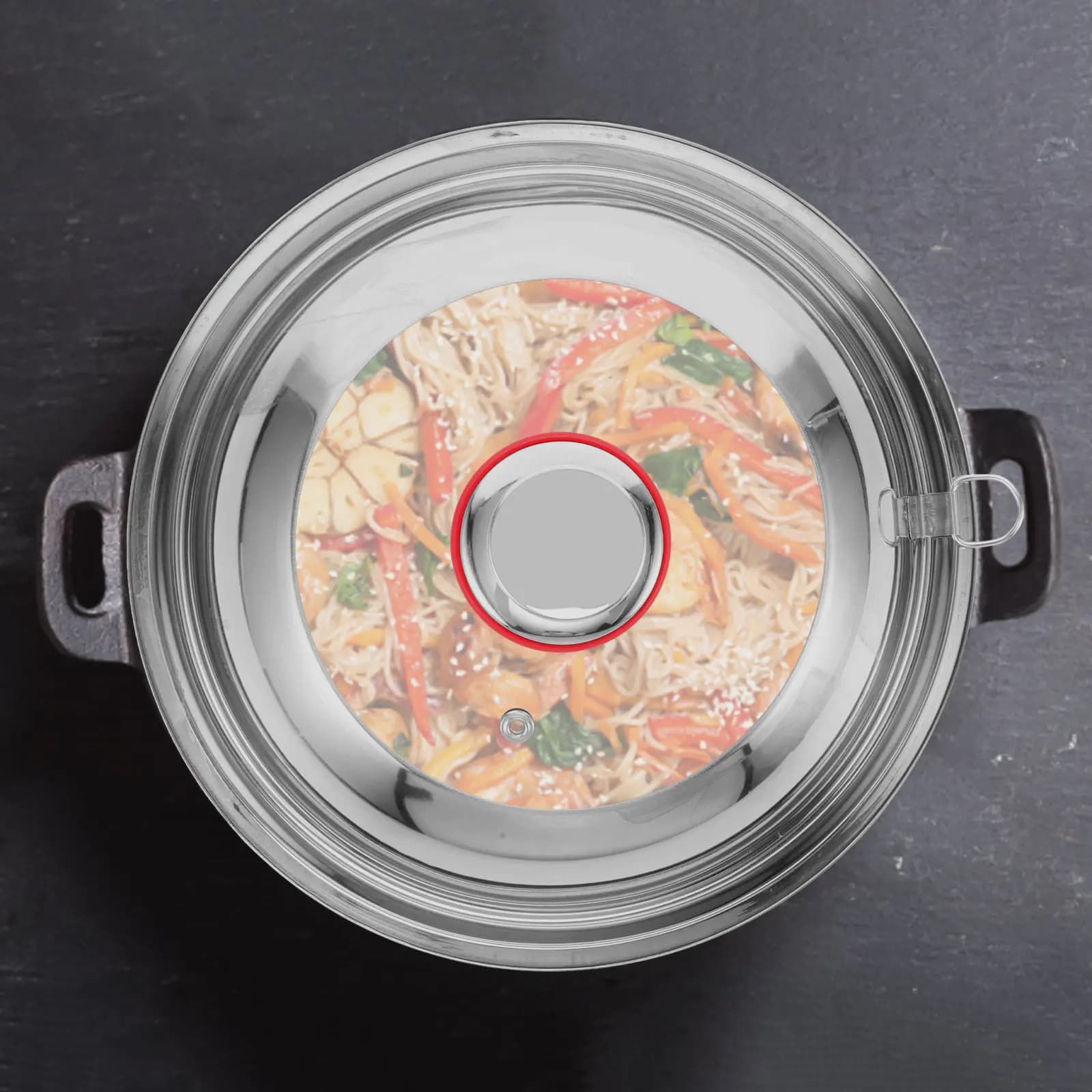 Coperchio Universale Sospeso in Acciaio Inossidabile per Pentole, Wok e Padelle - Coperchi Universali da Cucina per Cucinare