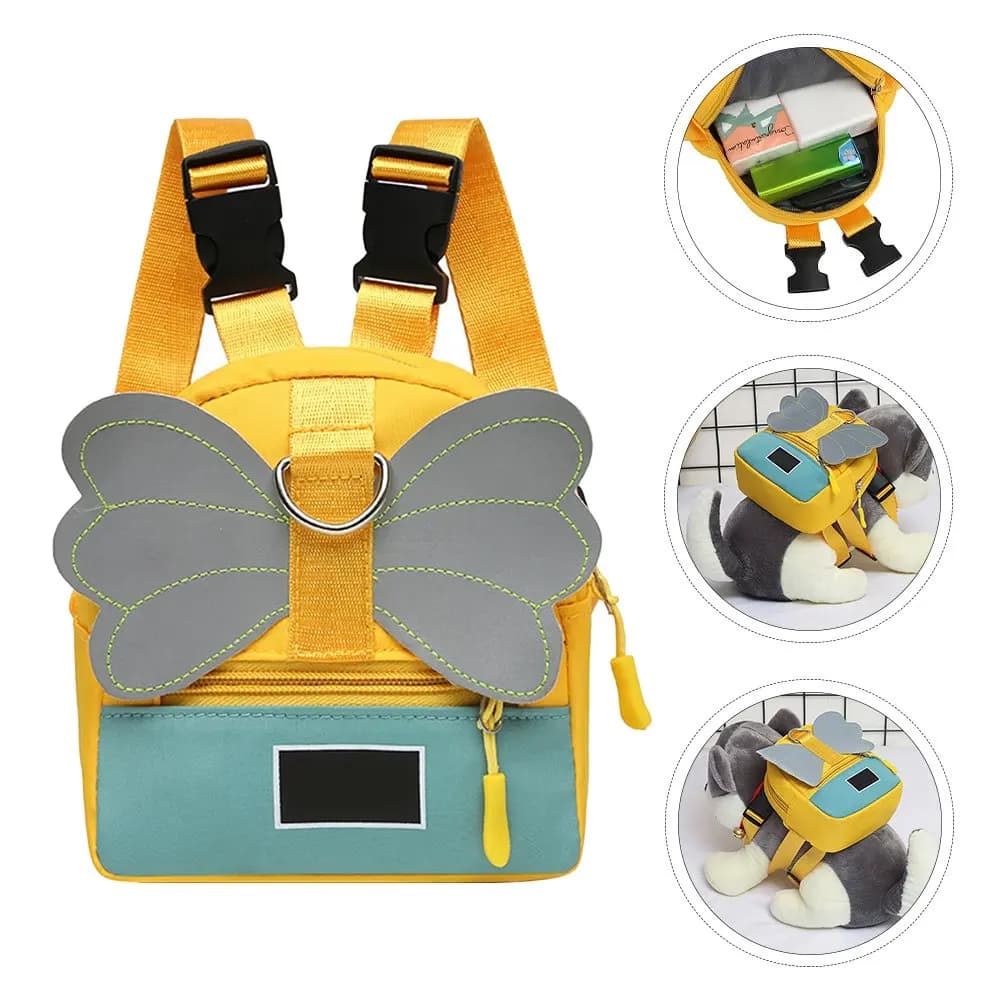 Zaino per Animali Domestici con Design a Farfalla Riflettente, Borsa Portatile per Cani e Gatti, Trasportino per Esterni