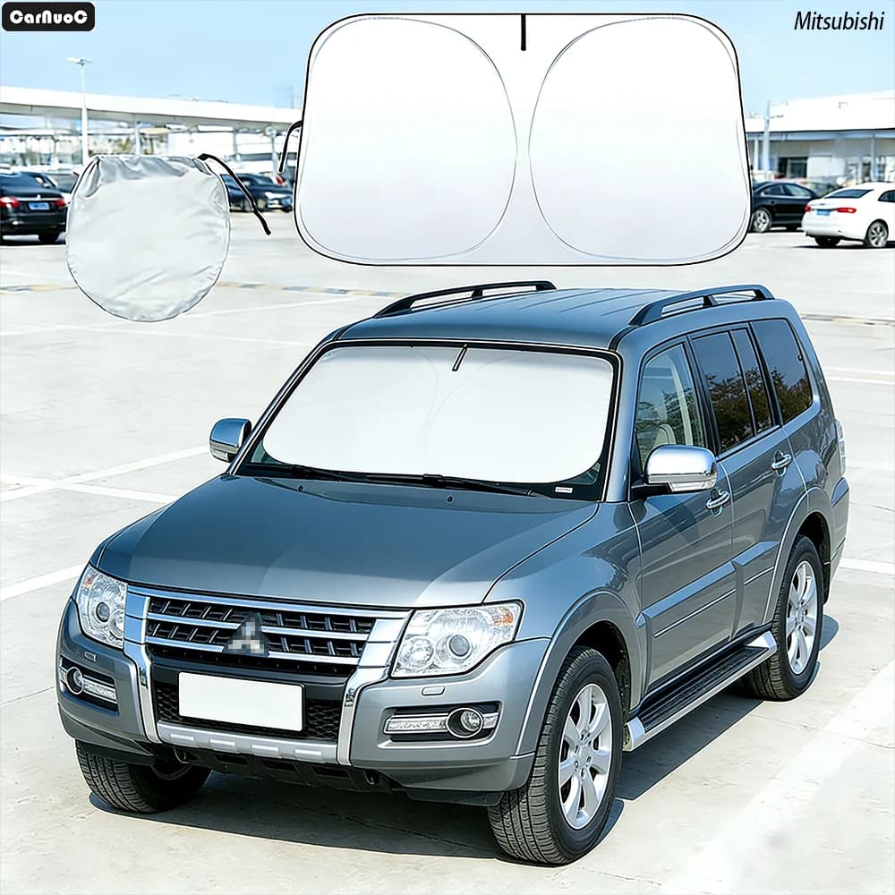Parasole per parabrezza auto per Mitsubishi Pajero 2010-2021, protezione solare, visiera parasole, protezione UV e dal calore