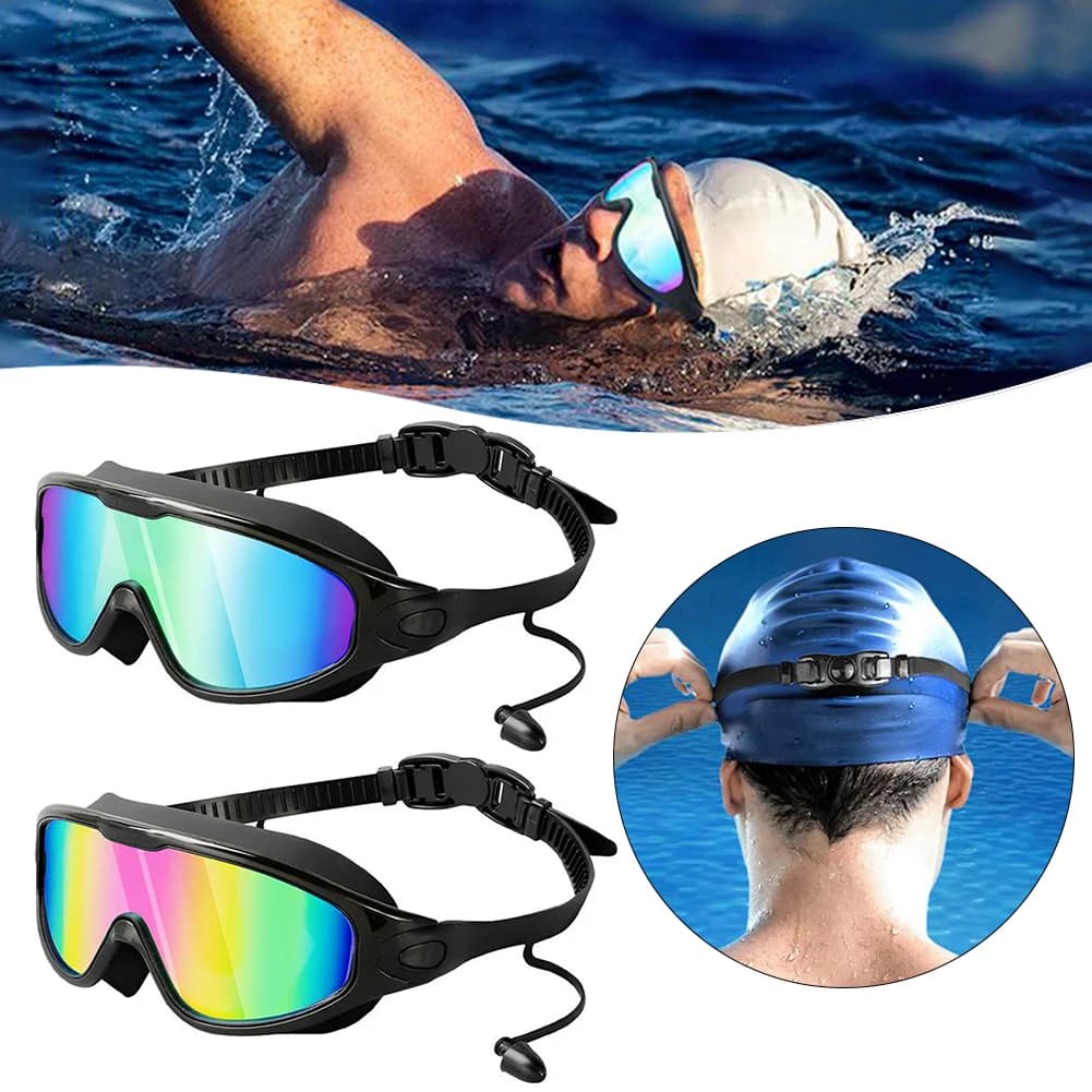 Adult Electrolytic Swimwear UV Protection High-definition waterproof swimwear with large frame for women and men swimming