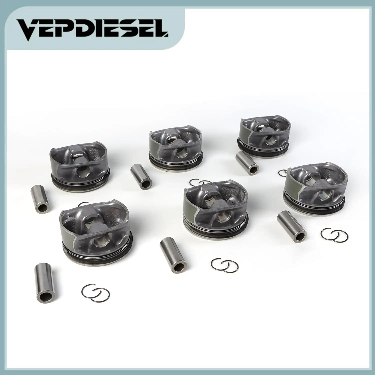 6 Set Piston & Ring Kit W/92.9mm Φ22mm 2720304317 2720302217 For 2005-2012 Mercedes-Benz CLK350 C350 E350 GLK350 3.5 M272