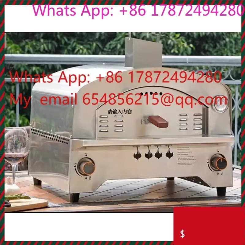Outdoor Oen with Automatic Rotating Stone -14 Inch Por Propane Pizza Oen