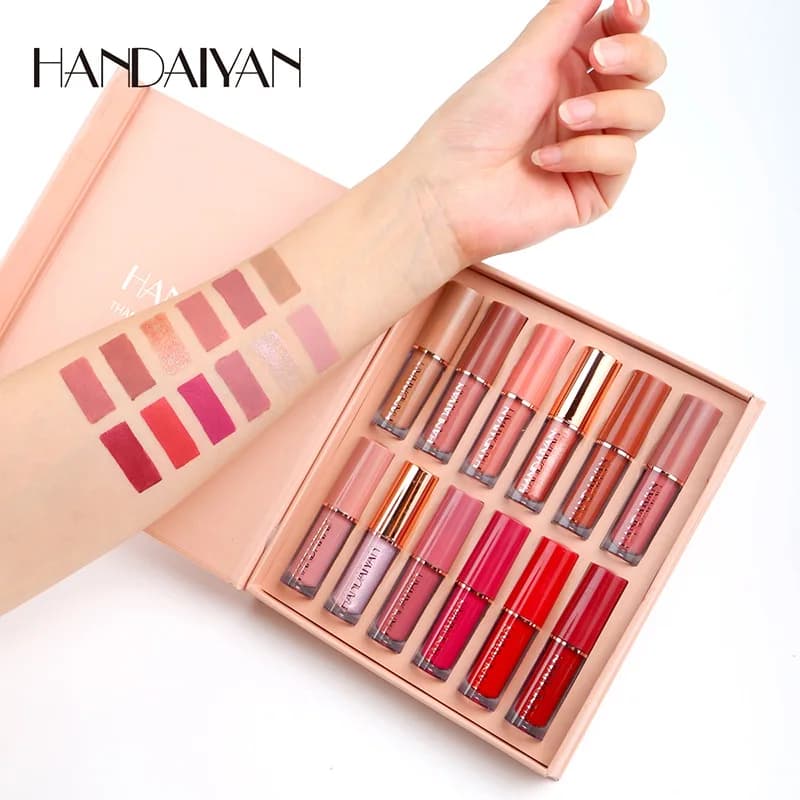 Lipstick Pencil Lip Liner 12 Colors Set Velvet Matte Waterproof Long Lasting Smudge Proof Lip Pen for Lips Makeup Cosmetic