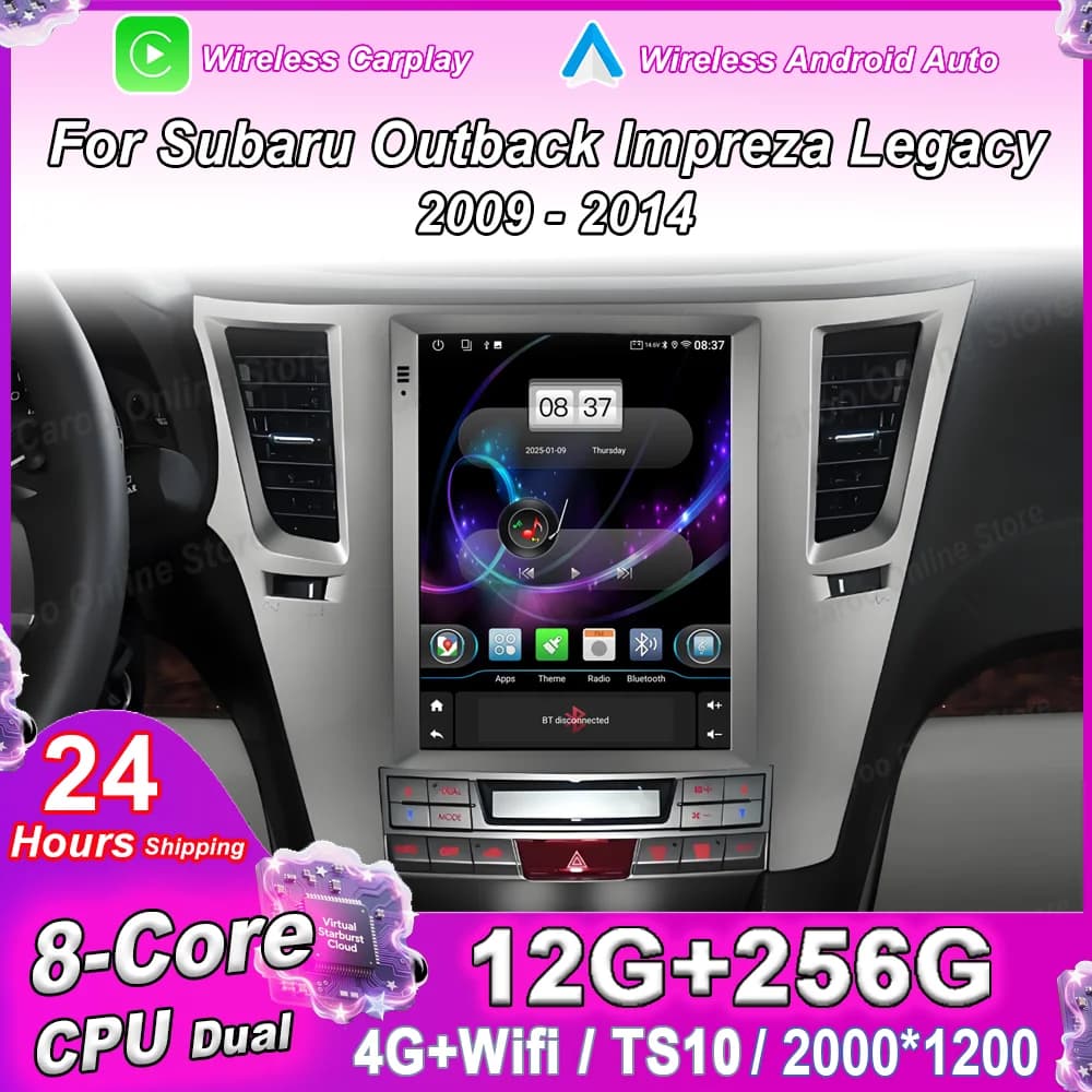 9.7 "Android 15 Per Subaru Outback Impreza Legacy 2009 -2014 Auto Multimedia Reader Carplay GPS Navigation Cars Play Auto WIFI