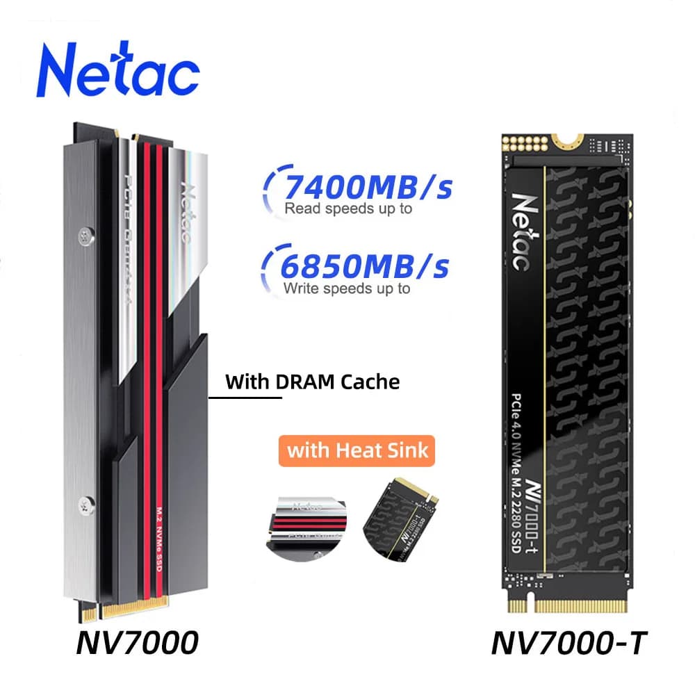 Netac M2 NVMe SSD 2TB 512GB 4TB SSD 1TB Disco rigido interno a stato solido M2 PCIe 4.0x4 2280 SSD Drive per PC portatile PS5