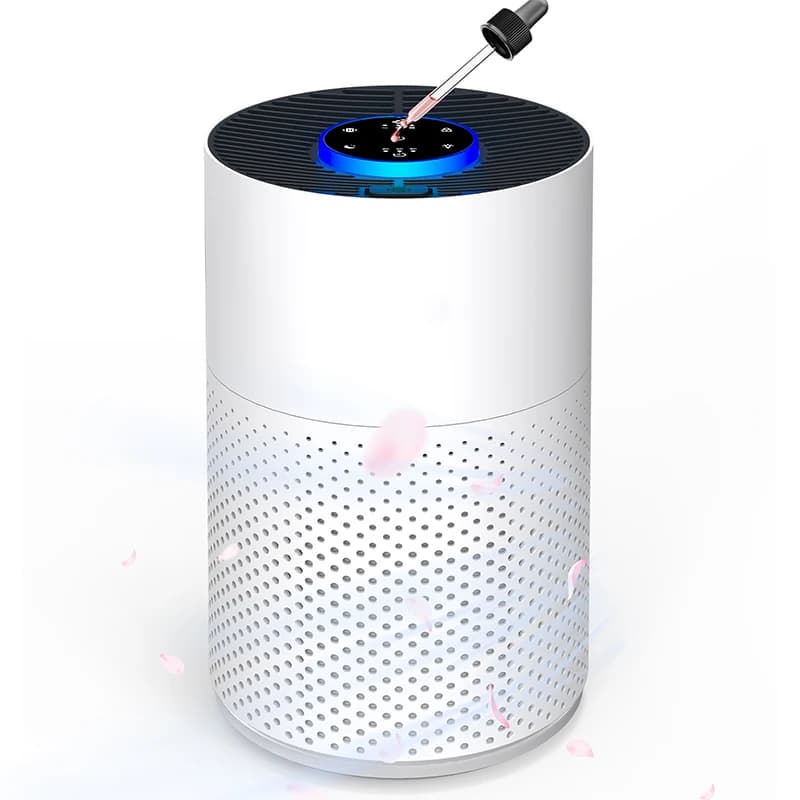 Purificatore d'aria aromatico mini filtro Hepa da tavolo portatile intelligente con diffusore di fragranze di olio per aromaterapia
