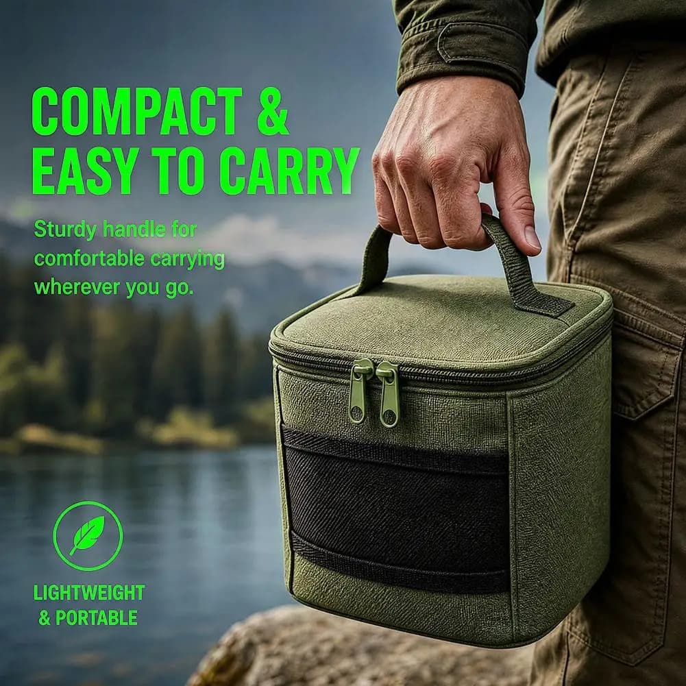 Multifunctional Fishing Accessory Storage Bag Dual Zipper Carp Rig Line Box Carry Pouch for Outdoor Wild Fishing Fishing Bags