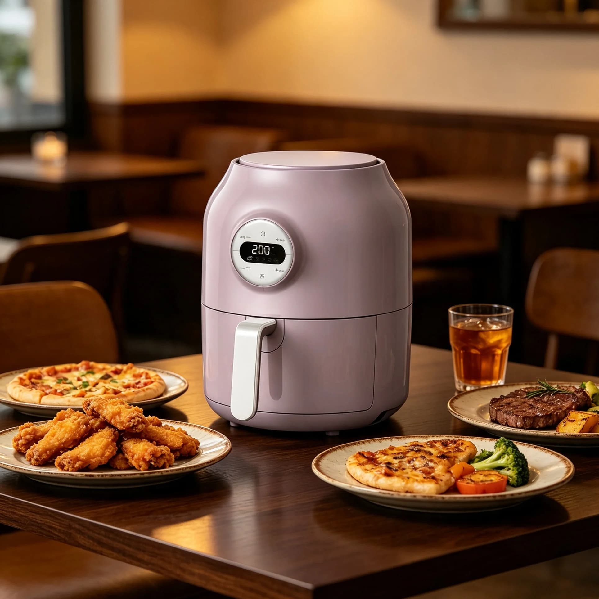 3.5L Electric Plastic Digital Control Oil‑Free Air Fryer Overheat Protection for Hotel Home Outdoor Use