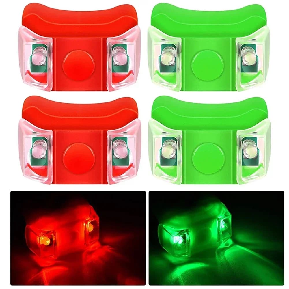 4Pcs LED Boat Navigation Light For Boat Yacht Motorboat Bike Hunting Night Marine Boat Lights Waterproof Signal Warning
