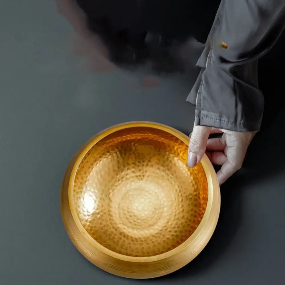 Chanting Handmade Buddha Sound Bowl Stress Relief Music Singing Nepal Meditation Bowl Yoga Copper Sound