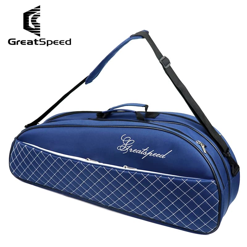 Borsa per Racchette da Badminton e Tennis Greatspeed per 6 Racchette, Borsa Sportiva a Tracolla con Scomparto per Scarpe