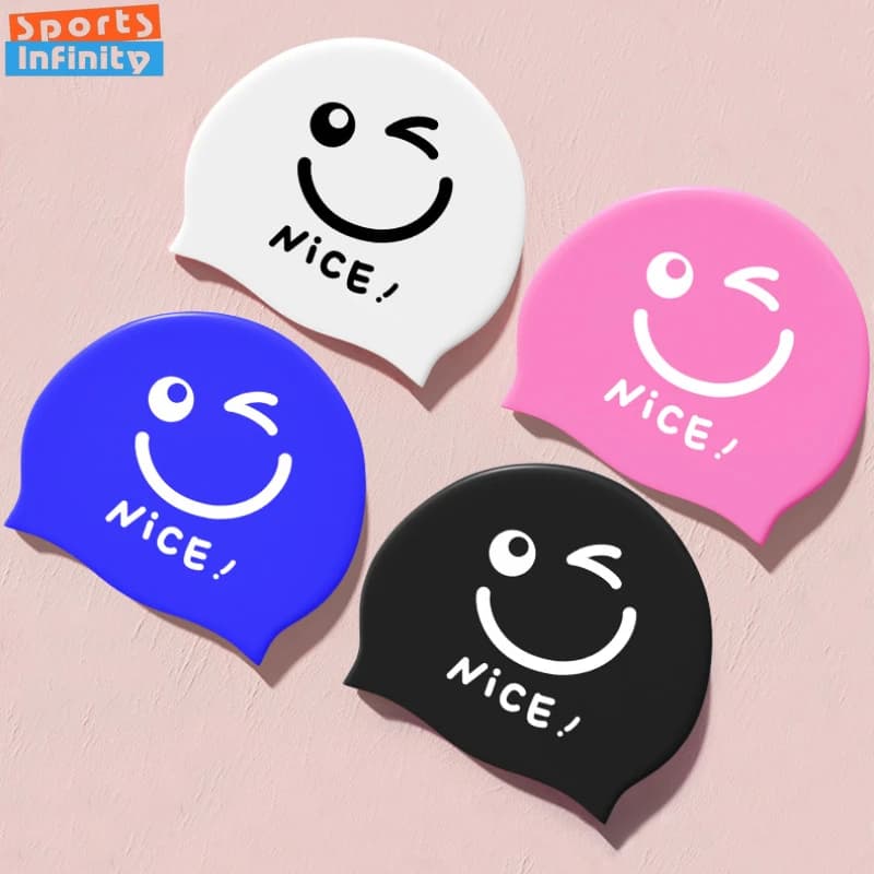 Adult Silicone Swim Heads for Women Long Hair Waterproof Ear Protection Swim Head Woman Swim Head Printed Swimming Accessories