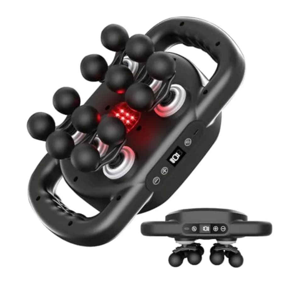 Set Muscular Massage Mixer 12 Heads, Massage Gun Background Textiles, Silent Instrument for Relieving the Muscle Pain of All Body