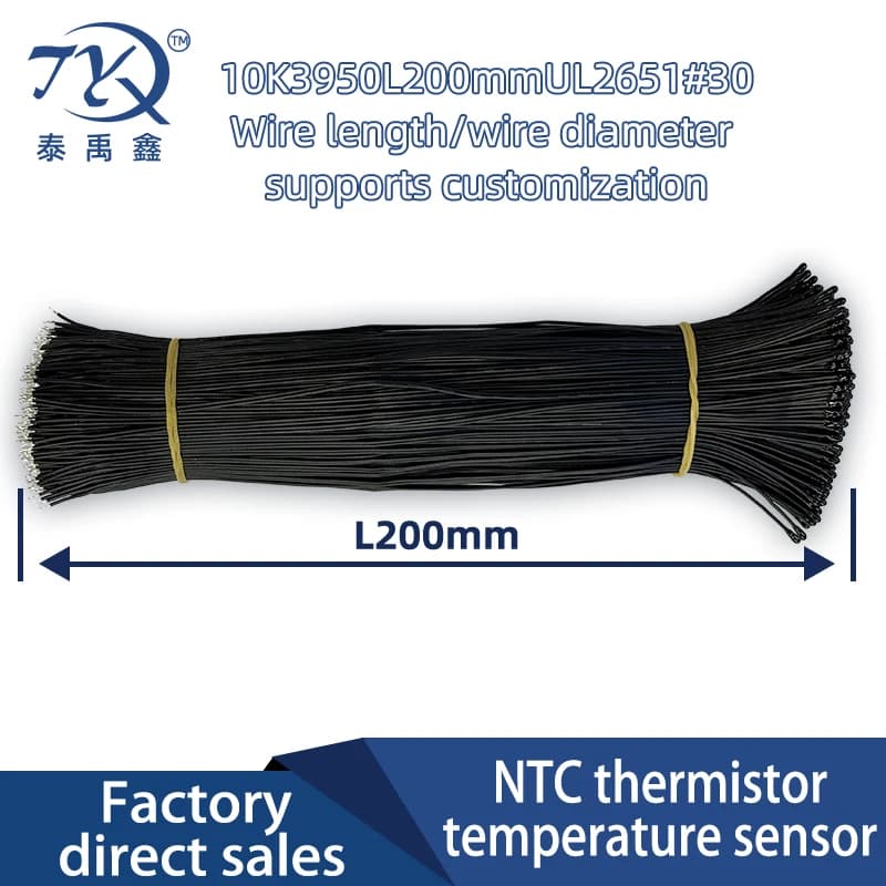 500 PZ Termometro Termistore Sensore di temperatura filo PVC 10K1950L200mm Lungo UL2651 # Campionamento del controller BMS per batterie al litio 30