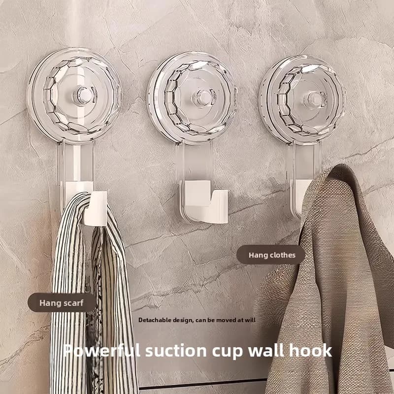 Potente ventosa Ganci per vuoto senza chiodi Conservazione riutilizzabile Gancio da parete per vestiti senza tracce per bagno e cucina