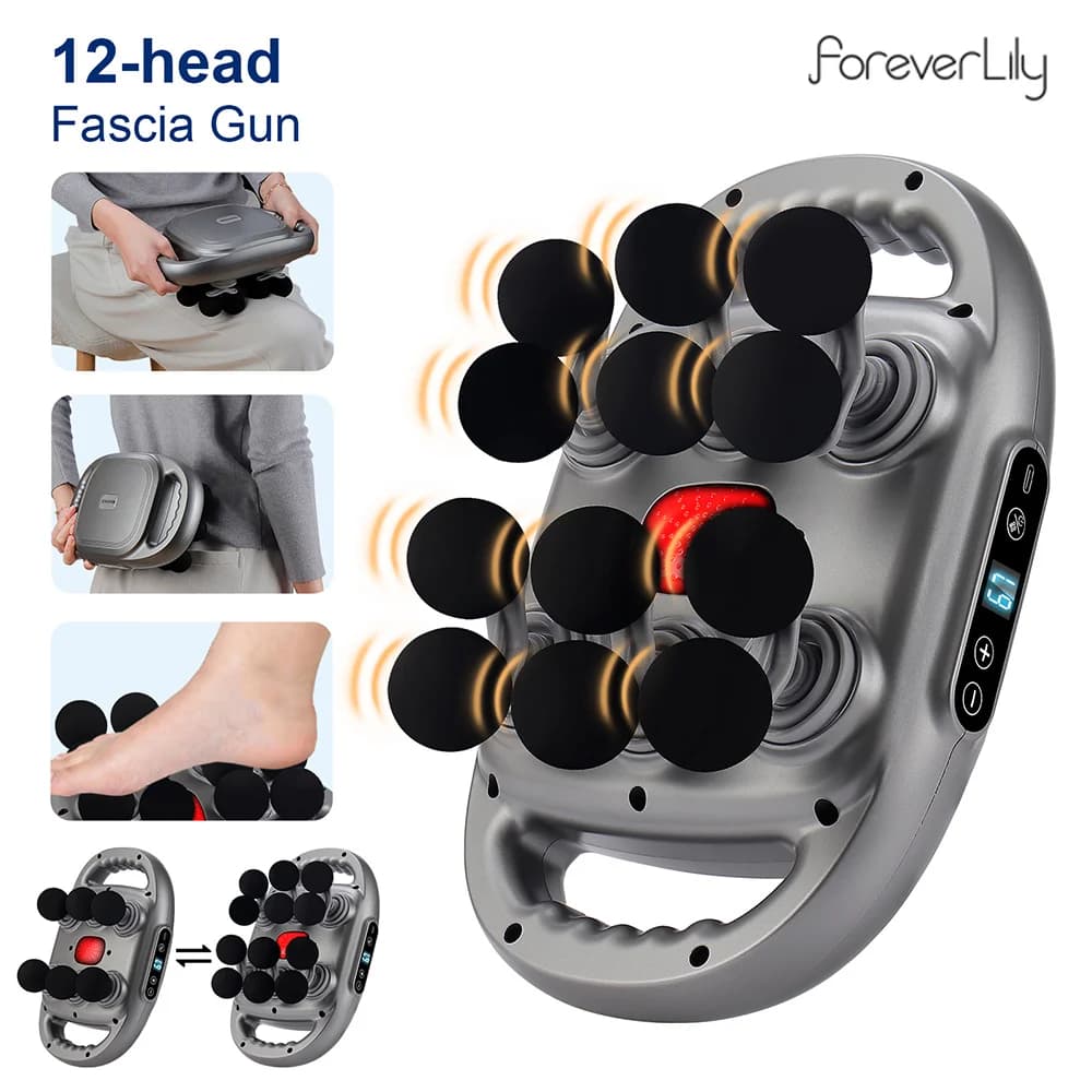High-frequency Muscle Massage Gun Back Waist Body Massage Massage Machine 6 Head Professional Band Gun