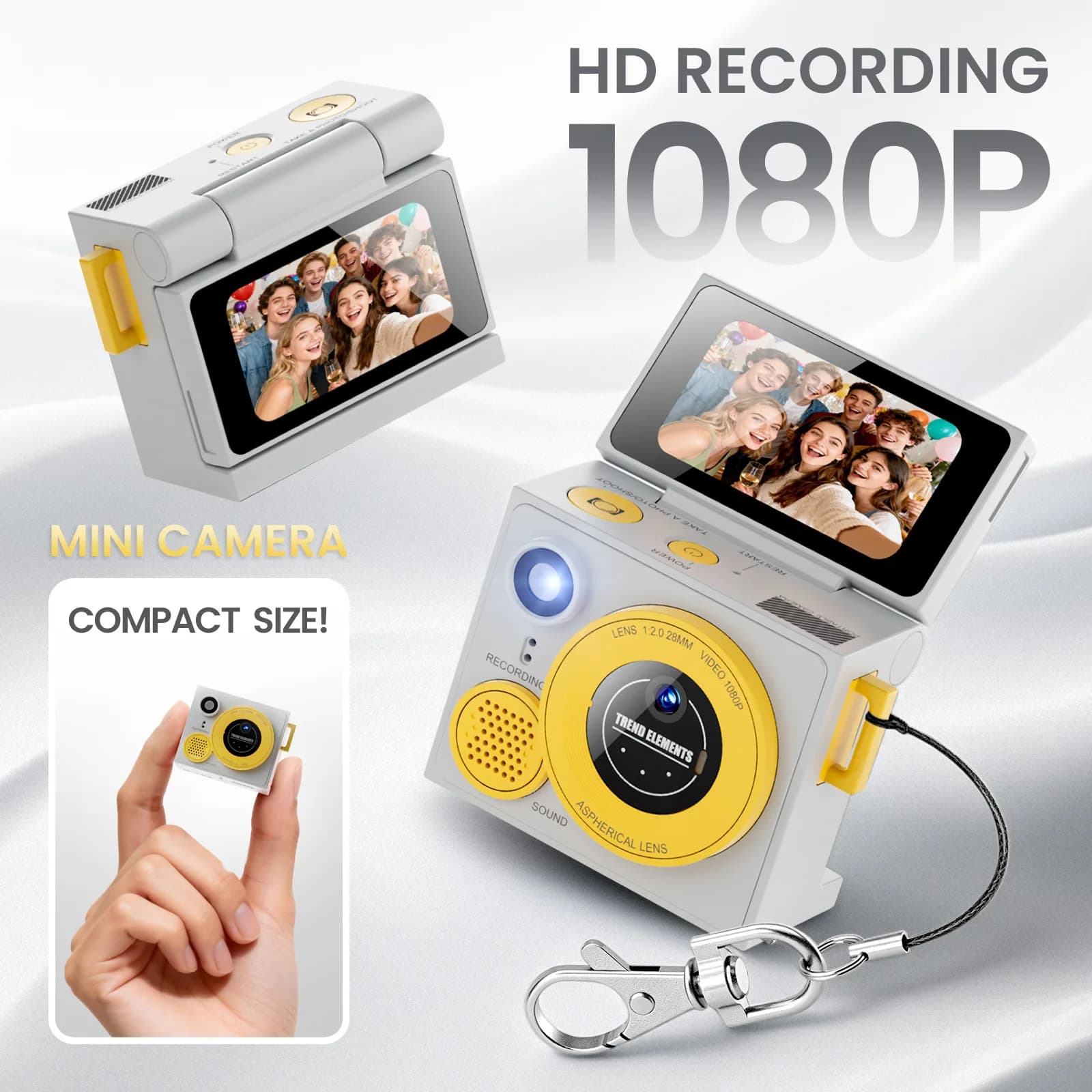 G13 Thumb Mini Camera Blind Box - Keychain Action Cam with Photo & Video, Trendy Pocket Toy Collectible Gift for Bag Charm