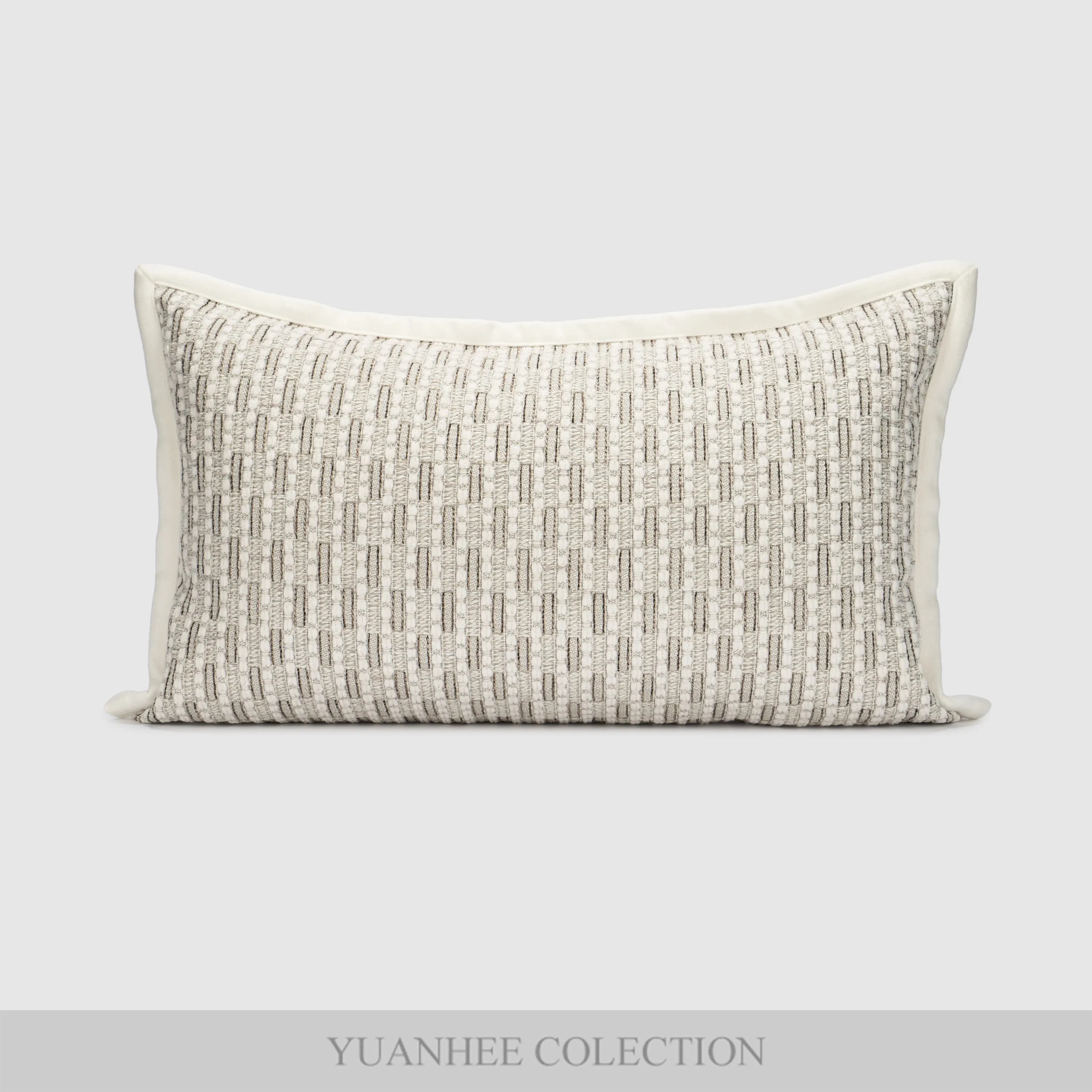 Cuscino Lombare Moderno Simplici per Divano, Hotel, Villa, Camera da Letto, Fodera per Cuscino Decorativa Quadrata per la Casa