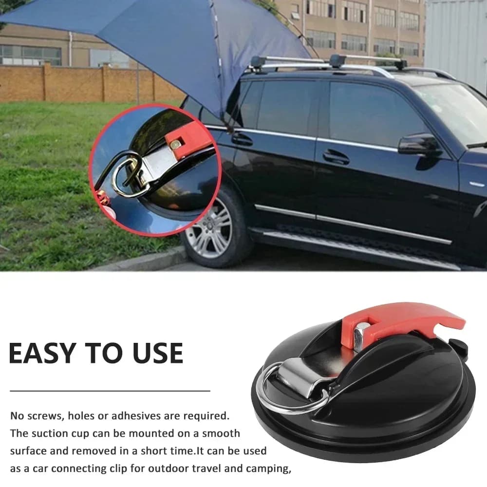Multifunctional Heavy Duty Suction Cup Device Tie Tensioner Down Luggage Tarps Tents Camping Car Van with Securing Hook